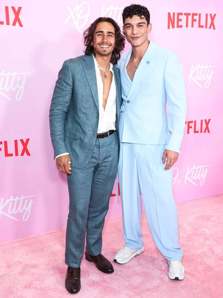 stock image Michael Cimino and Anthony Keyvan arrive at the Los Angeles Premiere Event Of Netflix's 'XO, Kitty' Season 1 held at the Netflix Tudum Theater on May 11, 2023 in Hollywood, Los Angeles, California, United States. 