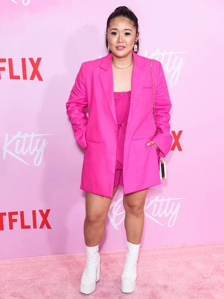 Shirley Song Прибуває Прем Єрного Заходу Netflix Kitty Season Який — стокове фото