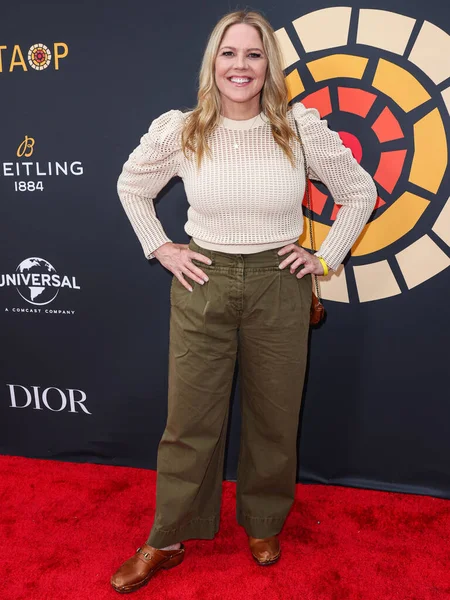 Stock image Mary McCormack arrives at the Charlize Theron Africa Outreach Project (CTAOP) 2023 Block Party held at the Universal Studios Backlot on May 20, 2023 in Universal City, Los Angeles, California, United States.