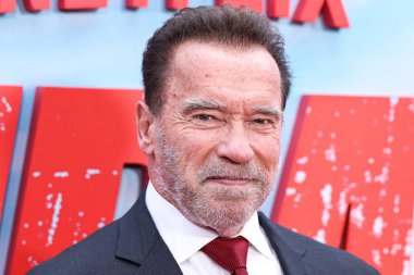 Austrian and American actor, businessman, filmmaker, retired professional bodybuilder and politician Arnold Schwarzenegger arrives at the Los Angeles Premiere Of Netflix's 'FUBAR' Season 1 held at AMC The Grove 14 on May 22, 2023 in LA, USA. clipart