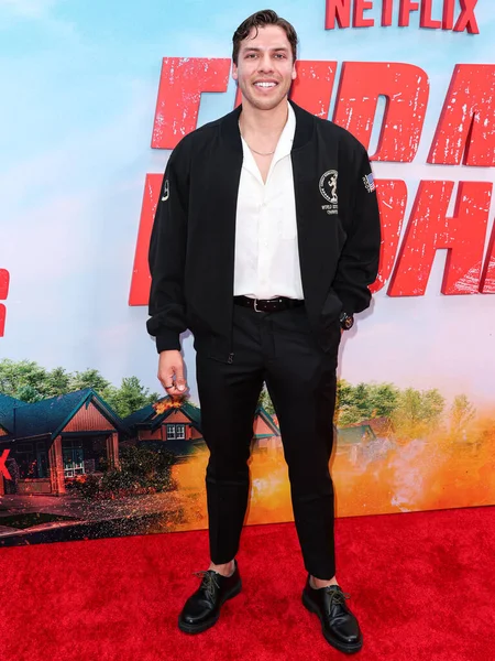 stock image American film actor, bodybuilder, fitness model and real estate agent Joseph Baena arrives at the Los Angeles Premiere Of Netflix's 'FUBAR' Season 1 held at AMC The Grove 14 on May 22, 2023 in Los Angeles, California, United States.