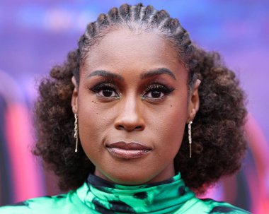 Amerikalı aktris Issa Rae, 30 Mayıs 2023 'te Westwood, Los Angeles, Kaliforniya, ABD' deki Regency Village Theater 'da düzenlenen' Örümcek Adam: Across the Spider Verse 'filminin dünya prömiyerine geldi.. 