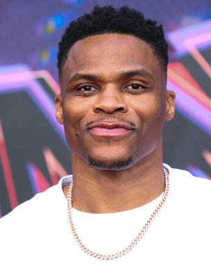Amerikalı profesyonel basketbolcu Russell Westbrook, 30 Mayıs 2023 'te Westwood, Los Angeles, Kaliforniya' daki Regency Village Theater 'da düzenlenen 