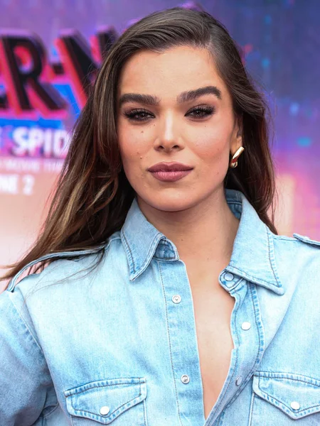 Amerikalı aktris ve şarkıcı Hailee Steinfeld, 30 Mayıs 2023 'te Westwood, Los Angeles, Kaliforniya, ABD' deki Regency Village Theater 'da düzenlenen' Örümcek Adam: Across the Spider Verse 'filminin dünya prömiyerine geldi..