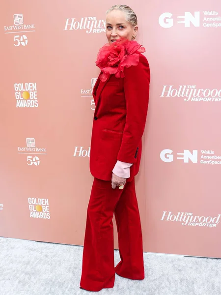 Amerikanska Skådespelerskan Sharon Stone Anländer Till Hollywood Reporter 2Nd Annual — Stockfoto