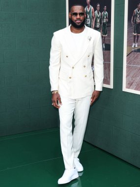 American professional basketball player LeBron James arrives at the Los Angeles Premiere Of Peacock's 'Shooting Stars' held at the Regency Village Theatre on May 31, 2023 in Westwood, Los Angeles, California, United States. clipart