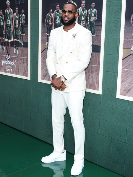 アメリカのプロバスケットボール選手レブロン ジェームズは 2023年5月31日に米国カリフォルニア州ロサンゼルスのリージェンシー ビレッジ シアターで開催された シューティング スターズ のロサンゼルスプレミアに到着します — ストック写真