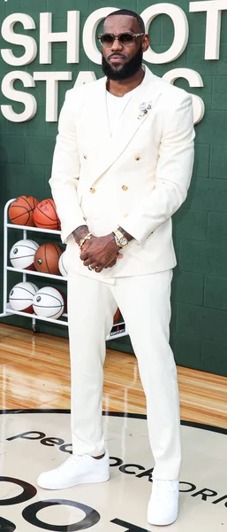Pemain Bola Basket Profesional Amerika Lebron James Tiba Los Angeles — Stok Foto