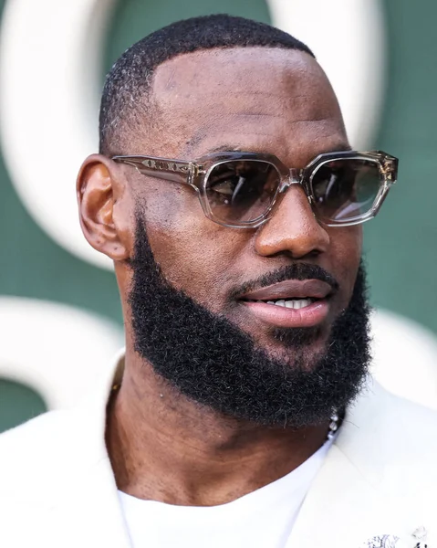 stock image American professional basketball player LeBron James arrives at the Los Angeles Premiere Of Peacock's 'Shooting Stars' held at the Regency Village Theatre on May 31, 2023 in Westwood, Los Angeles, California, United States.