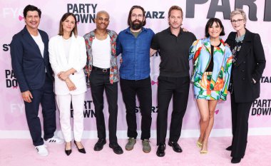 Ken Marino, Tyrel Jackson Williams, Jennifer Garner, Martin Starr, Ryan Hansen, Zoe Chao ve Jane Lynch, 3 Haziran 2023 'te Hollywood Atletizm Kulübü' nde düzenlenen STARZ 'ın 3.