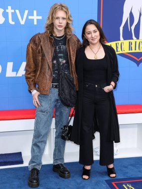 Elijah Langston ve Zelda Williams, 10 Haziran 2023 'te Kuzey Hollywood, Los Angeles, Kaliforniya, ABD' deki Saban Medya Merkezi 'nde düzenlenen Apple TV + Ted Lasso' nun 3.. 
