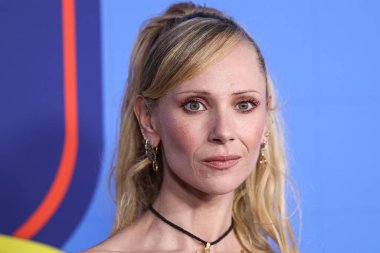 İngiliz aktris Juno Temple, 10 Haziran 2023 'te Şaban Medya Merkezi' ndeki Şaban Medya Merkezi 'nde düzenlenen Apple TV + Ted Lasso' nun 3.. 