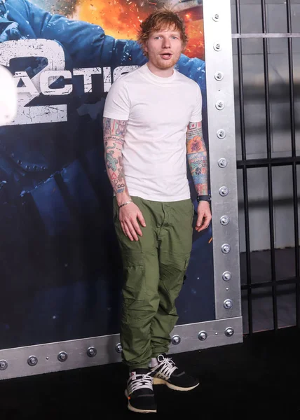 Άγγλος Τραγουδιστής Στιχουργός Sheeran Φτάνει Στην Πρεμιέρα Της Ταινίας Extraction — Φωτογραφία Αρχείου