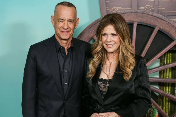 Tom Hanks Soția Rita Wilson Ajung New York Premiere Focus — Fotografie, imagine de stoc