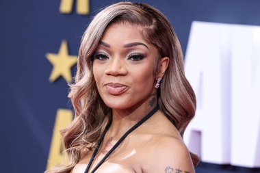 American rapper GloRilla (Gloria Hallelujah Woods) arrives at the BET Awards 2023 held at Microsoft Theater at L.A. Live on June 25, 2023 in Los Angeles, California, United States. 
