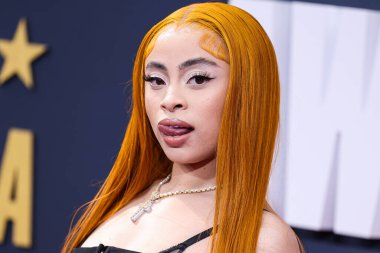 Dolce ve Gabbana giyimli Amerikalı rapçi Ice Spice (Isis Naija Gaston), 25 Haziran 2023 tarihinde Los Angeles, Kaliforniya, ABD 'de Microsoft Theater' da düzenlenen BET Ödülleri 2023 'e ulaştı.. 
