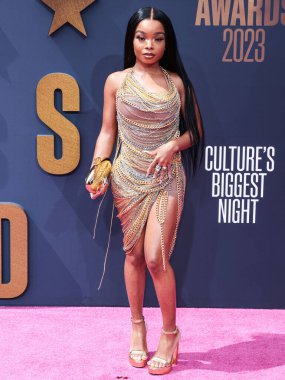 Lola Brooke, Los Angeles, Kaliforniya 'da 25 Haziran 2023 tarihinde Microsoft Theater' da düzenlenen BET Ödülleri 2023 'e ulaştı.. 