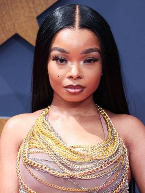 Lola Brooke, Los Angeles, Kaliforniya 'da 25 Haziran 2023 tarihinde Microsoft Theater' da düzenlenen BET Ödülleri 2023 'e ulaştı.. 