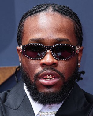 Shameik Moore, Los Angeles, Kaliforniya 'da 25 Haziran 2023 tarihinde Microsoft Theater' da düzenlenen BET Ödülleri 2023 'e ulaştı.. 