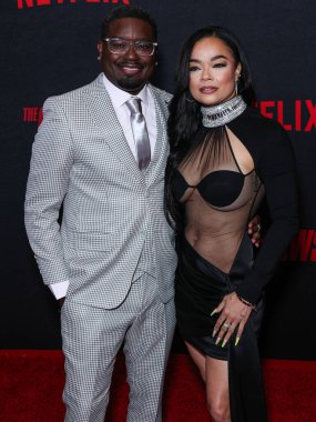 Lil Rel Howery ve kız arkadaşı Dannella Lane, 26 Haziran 2023 'te Los Angeles, Kaliforniya, ABD' de bulunan Regal LA 'de düzenlenen Netflix' in 