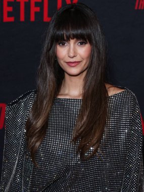 Khaite giyen Kanadalı aktris Nina Dobrev, Netflix 'in 26 Haziran 2023' te Los Angeles, Kaliforniya 'da düzenlenen 