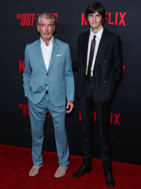 Pierce Brosnan ve oğlu Dylan Brosnan, Netflix 'in 26 Haziran 2023' te Los Angeles, Kaliforniya, ABD 'de gerçekleştirdiği 
