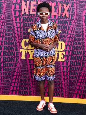 Trayce Malachi, 27 Haziran 2023 'te Hollywood Lejyon Tiyatrosu' ndaki Hollywood Amerikan Lejyon Karakolu 43 'te düzenlenen Netflix' in 