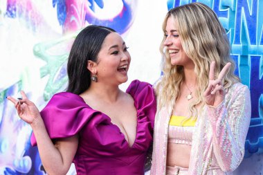 Lana Condor and Annie Murphy arrive at the Los Angeles Premiere Of Universal Pictures And DreamWorks Animation's 'Ruby Gillman: Teenage Kraken' held at the TCL Chinese Theatre IMAX on June 28, 2023 in Hollywood, Los Angeles, California, United States clipart