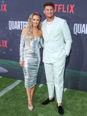 Brittany Mahouse ve Patrick Mahouse, Netflix 'in' Quarterback 'sezonunun Los Angeles Premiere' ine 11 Temmuz 2023 'te Hollywood, Los Angeles, Kaliforniya, ABD' de düzenlenen Netflix Tudum Theater 'a geldiler..