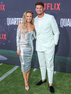 Brittany Mahouse ve Patrick Mahouse, Netflix 'in' Quarterback 'sezonunun Los Angeles Premiere' ine 11 Temmuz 2023 'te Hollywood, Los Angeles, Kaliforniya, ABD' de düzenlenen Netflix Tudum Theater 'a geldiler..