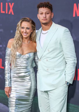 Brittany Mahouse ve Patrick Mahouse, Netflix 'in' Quarterback 'sezonunun Los Angeles Premiere' ine 11 Temmuz 2023 'te Hollywood, Los Angeles, Kaliforniya, ABD' de düzenlenen Netflix Tudum Theater 'a geldiler..