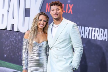 Brittany Mahouse ve Patrick Mahouse, Netflix 'in' Quarterback 'sezonunun Los Angeles Premiere' ine 11 Temmuz 2023 'te Hollywood, Los Angeles, Kaliforniya, ABD' de düzenlenen Netflix Tudum Theater 'a geldiler..