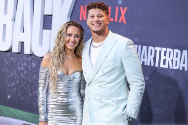 Brittany Mahouse ve Patrick Mahouse, Netflix 'in' Quarterback 'sezonunun Los Angeles Premiere' ine 11 Temmuz 2023 'te Hollywood, Los Angeles, Kaliforniya, ABD' de düzenlenen Netflix Tudum Theater 'a geldiler..