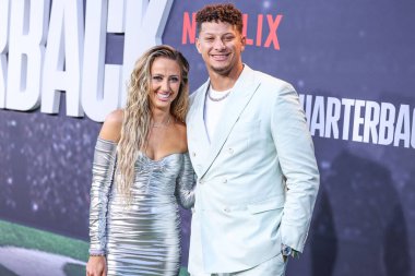 Brittany Mahouse ve Patrick Mahouse, Netflix 'in' Quarterback 'sezonunun Los Angeles Premiere' ine 11 Temmuz 2023 'te Hollywood, Los Angeles, Kaliforniya, ABD' de düzenlenen Netflix Tudum Theater 'a geldiler..