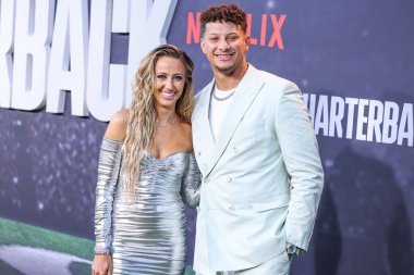 Brittany Mahouse ve Patrick Mahouse, Netflix 'in' Quarterback 'sezonunun Los Angeles Premiere' ine 11 Temmuz 2023 'te Hollywood, Los Angeles, Kaliforniya, ABD' de düzenlenen Netflix Tudum Theater 'a geldiler..
