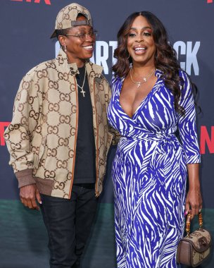 Jessica Betts ve eşi Niecy Nash Betts Netflix 'in' Quarterback 'sezonunun Los Angeles Premiere' ine 11 Temmuz 2023 'te Hollywood, Los Angeles, Kaliforniya, ABD' de düzenlenen Netflix Tudum Theater 'a geldiler.. 