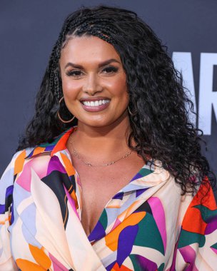 Amerikalı medya kişiliği ve televizyon sunucusu Joy Taylor Netflix 'in' Quarterback 'sezonunun Los Angeles Premiere' ine 11 Temmuz 2023 'te Hollywood, Los Angeles, Kaliforniya, ABD' deki Netflix Tudum Theater 'a geldi.. 