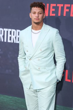  Patrick Mahouse, Netflix 'in' Quarterback 'sezonunun Los Angeles prömiyerine 11 Temmuz 2023' te Hollywood, Los Angeles 'taki Netflix Tudum Tiyatrosu' na geldi.