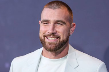 Ulusal Futbol Ligi 'nin Kansas City Chiefs oyuncusu Travis Kelce, Netflix' in 'Quarterback' sezonunun Los Angeles Premiere 'ine 11 Temmuz 2023' te Hollywood, Los Angeles 'taki Netflix Tudum Theater' da ulaştı.