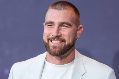 Ulusal Futbol Ligi 'nin Kansas City Chiefs oyuncusu Travis Kelce, Netflix' in 'Quarterback' sezonunun Los Angeles Premiere 'ine 11 Temmuz 2023' te Hollywood, Los Angeles 'taki Netflix Tudum Theater' da ulaştı.