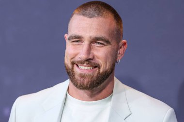 Ulusal Futbol Ligi 'nin Kansas City Chiefs oyuncusu Travis Kelce, Netflix' in 'Quarterback' sezonunun Los Angeles Premiere 'ine 11 Temmuz 2023' te Hollywood, Los Angeles 'taki Netflix Tudum Theater' da ulaştı.