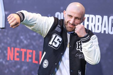 Australian mixed martial artist Alexander Volkanovski (The Great) arrives at the Los Angeles Premiere Of Netflix's 'Quarterback' Season 1 held at the Netflix Tudum Theater on July 11, 2023 in Hollywood, Los Angeles, California, United States. clipart