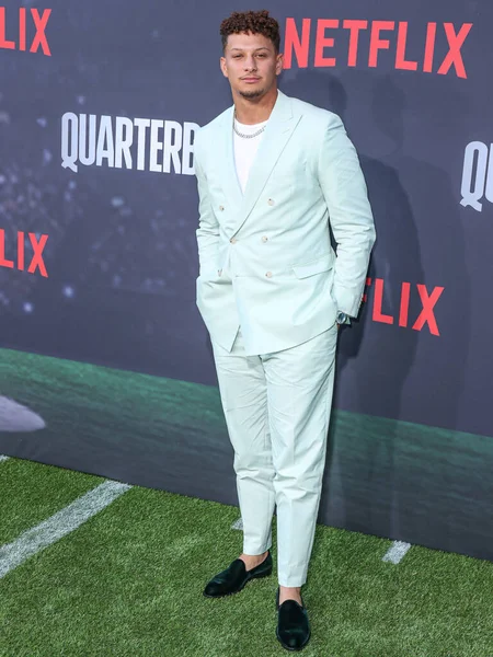 Patrick Mahomes Arriva Los Angeles Premiere Netflix Quarterback Stagione Tenutosi — Foto Stock
