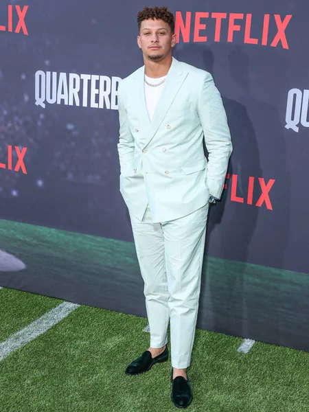 Patrick Mahomes Llega Estreno Los Ángeles Primera Temporada Quarterback Netflix — Foto de Stock