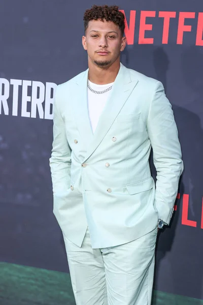 Patrick Mahomes Arrives Los Angeles Premiere Netflix Quarterback Season Held — Stock Photo, Image