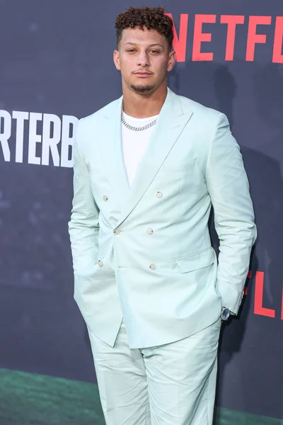 Patrick Mahomes Φτάνει Στο Λος Άντζελες Premiere Του Netflix Quarterback — Φωτογραφία Αρχείου