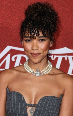 Amerikalı aktris ve şarkıcı Alexandra Shipp, 10 Ağustos 2023 tarihinde Hollywood, Los Angeles, Kaliforniya, ABD 'deki NeueHouse Los Angeles' ta düzenlenen Variety 2023 Power of Young Hollywood kutlamasına geldi.. 