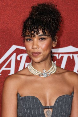 Amerikalı aktris ve şarkıcı Alexandra Shipp, 10 Ağustos 2023 tarihinde Hollywood, Los Angeles, Kaliforniya, ABD 'deki NeueHouse Los Angeles' ta düzenlenen Variety 2023 Power of Young Hollywood kutlamasına geldi..