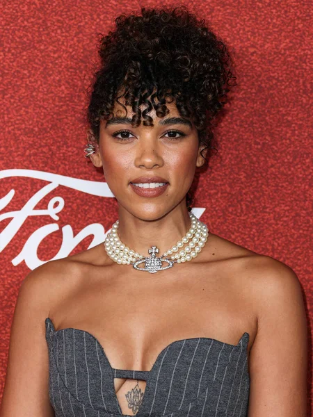 Amerikalı aktris ve şarkıcı Alexandra Shipp, 10 Ağustos 2023 tarihinde Hollywood, Los Angeles, Kaliforniya, ABD 'deki NeueHouse Los Angeles' ta düzenlenen Variety 2023 Power of Young Hollywood kutlamasına geldi.. 