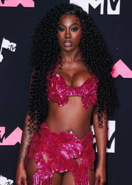 Flo Milli arrives at the 2023 MTV Video Music Awards held at the Prudential Center on September 12, 2023 in Newark, New Jersey, United States.
